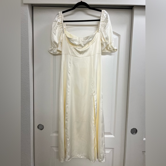 NWOT We Wore What Satin Look Midi Dress - Picture 5 of 13